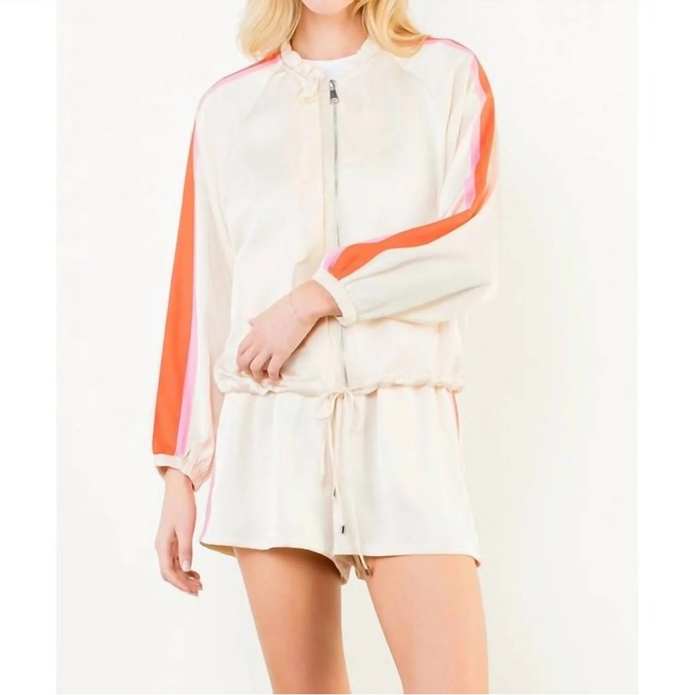 Thml shorts with stripe of orange and pink down
